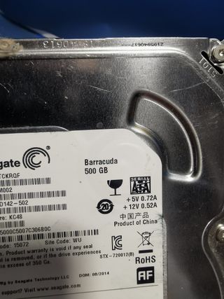 Lote 3 discos duros internos SEAGATE 500, 250 y 80 GB