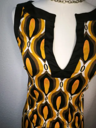 Vestido mini vintage estampado