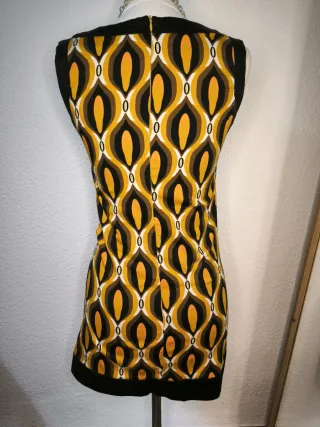 Vestido mini vintage estampado