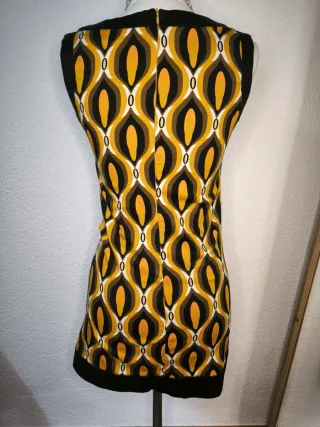 Vestido mini vintage estampado