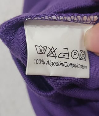 Desigual/ Camiseta morada estampada manga larga M