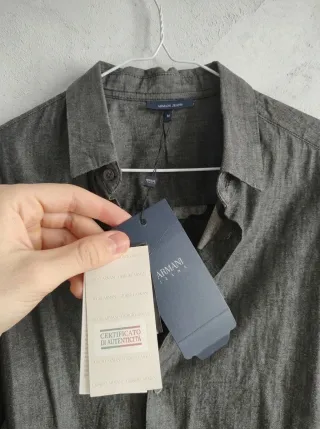 Camisa Armani Jeans Gris Oscuro Talla M
