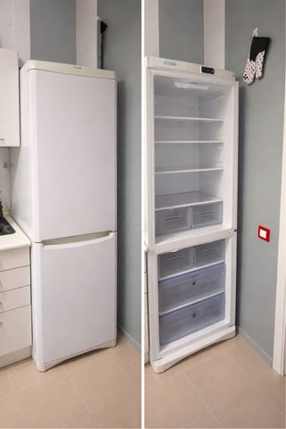 Nevera blanca con congelador