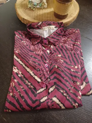 Camicia donna fantasia animalier taglia XS