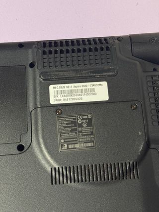 Portátil Acer Aspire 6930 Negro