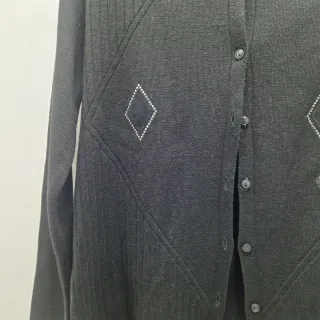 Cardigan Carla Ferroni nero con ricami