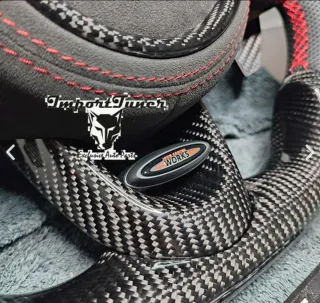 Volante Mini Cooper Carbono Rojo