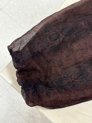 Blusa Mango Talla M Estampada Transparente