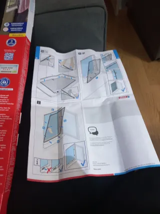 2 mosquiteras para ventanas con marco de aluminio