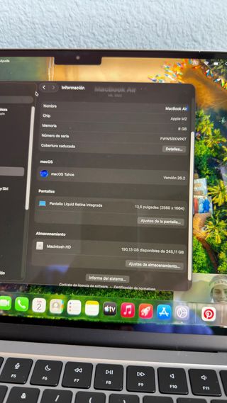 MacBook Air 2022 Plata/Gris Espacial