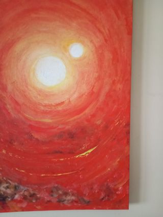 Quadro pittura olio, astratto, 35 x 25 cm.