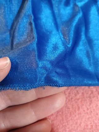 Vestido largo azul plisado