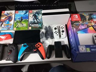 Nintendo Switch OLED + Juegos + Accesorios+Cuenta