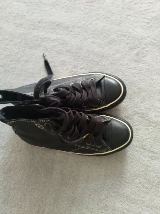 Botín Converse Piel Negro Mujer 36