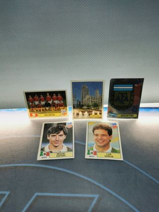 5 cromos , mundial USA 94, panini