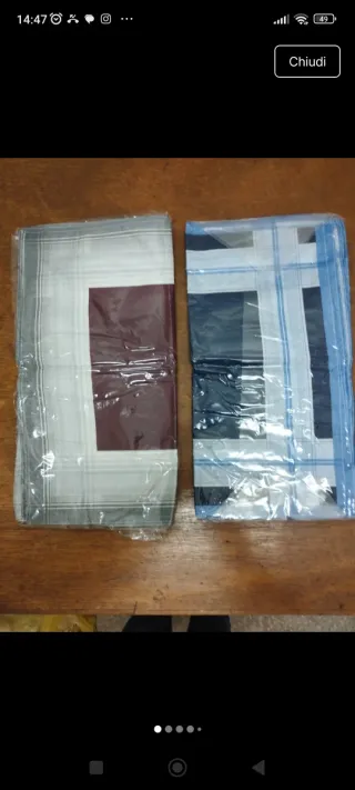 Fazzoletti di stoffa vintage nuovi