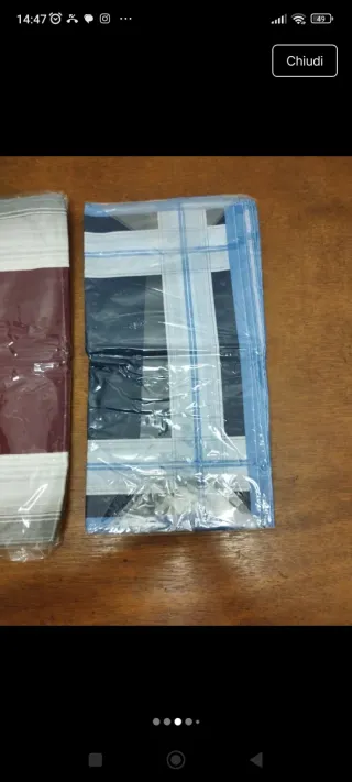 Fazzoletti di stoffa vintage nuovi