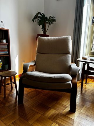 Poltrona reclinabile vintage (includo poggiapiedi)