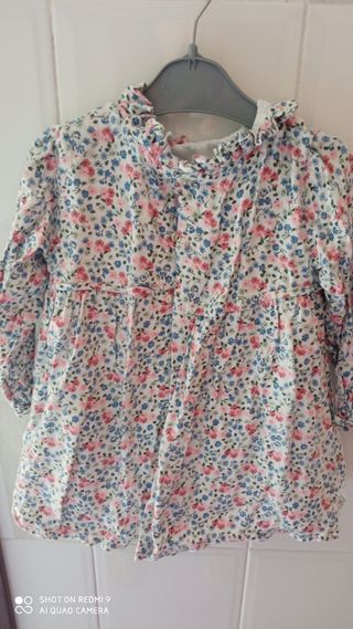 Vestido manga larga para niña