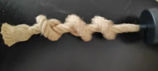 Lámpara de mesa diseño moderno cuerda y metal