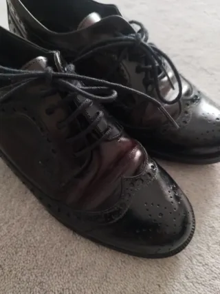 Mocasines de cordones mujer talla 36 negros