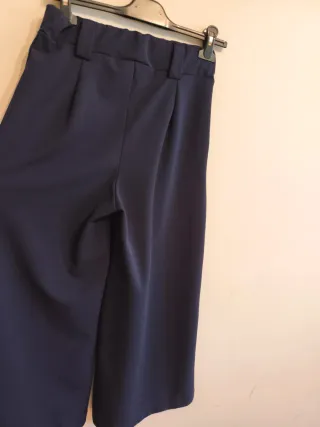 Pantalón ancho azul oscuro moda italiana