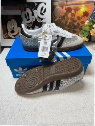 Adidas Samba Paillettes Argentées Neuves T 38