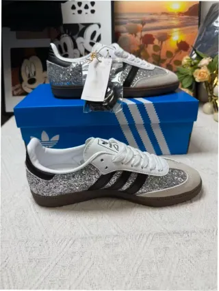 Adidas Samba Paillettes Argentées Neuves T 38