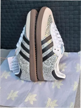 Adidas Samba Glitter Plata Talla 39