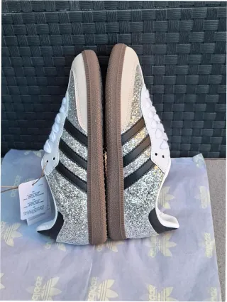 Adidas Samba Glitter Plata Talla 39