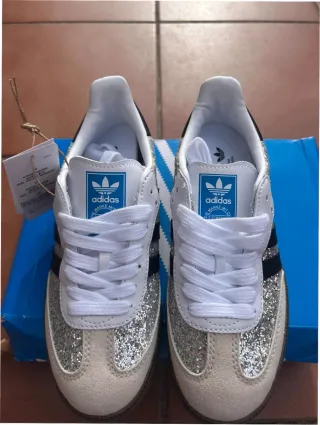 Adidas Samba Plata Paillettes Talla 37