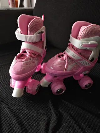 Patines rosas para niña