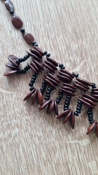 Collana etnica artigianale perline semi