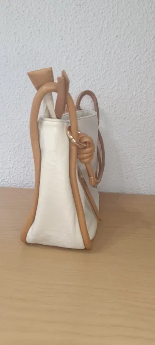 Bolso Paco Martínez blanco y marrón