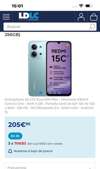 Xiaomi Redmi 15C 256GB Verde