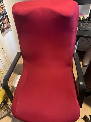 Silla de escritorio roja y negra