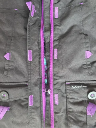 Abrigo Quechua Negro y Morado