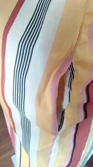 Vestido camisero de algodón multicolor