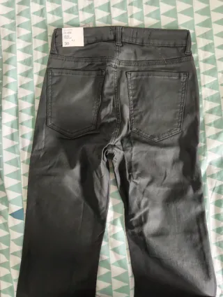 Pantalones negros encerados T36