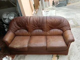 Sofá de piel de 3 plazas
