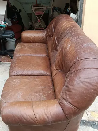 Sofá de piel de 3 plazas
