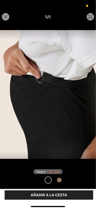 Falda premamá tubo negra talla única