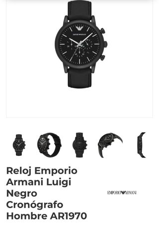 Reloj Emporio Armani Luigi Cronógrafo Negro