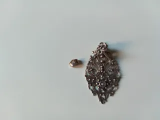 Pendientes largos de  plata de ley estilo Charro