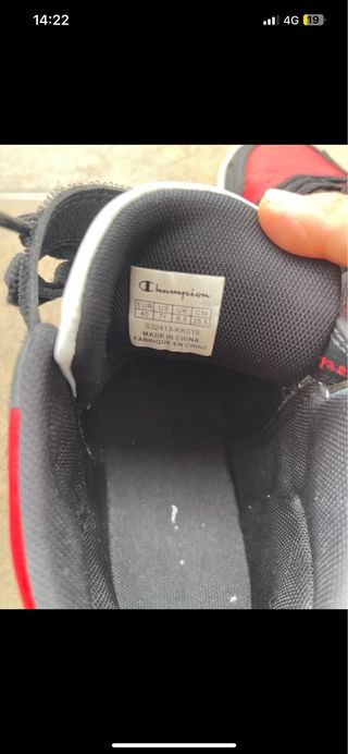 Zapatillas Champion Altas Negras y Rojas