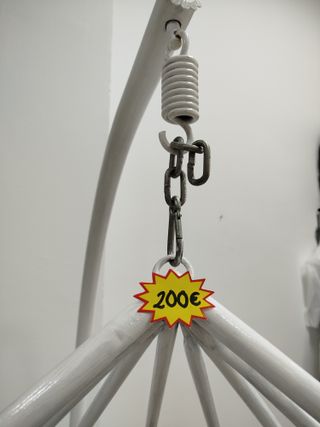 Silla Colgante Con Soporte Blanco de exterior