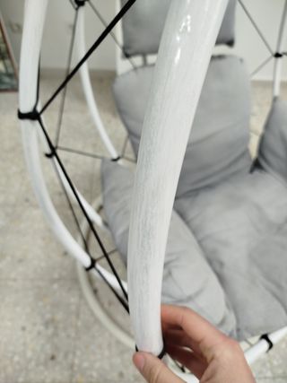 Silla Colgante Con Soporte Blanco de exterior