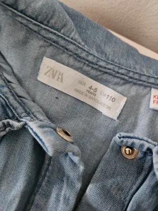 Vestido Zara cuadros marrón talla 4-5