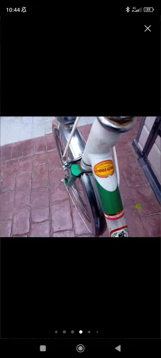 Bicicleta b.h. verde plegable antigua