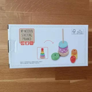 Torre de apilar de madera para bebés